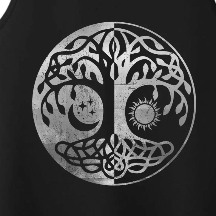 Tree Yggdrasil Of Life Viking Norway Runes Symbol Norse Rune Performance Tank