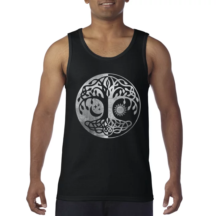 Tree Yggdrasil Of Life Viking Norway Runes Symbol Norse Rune Tank Top