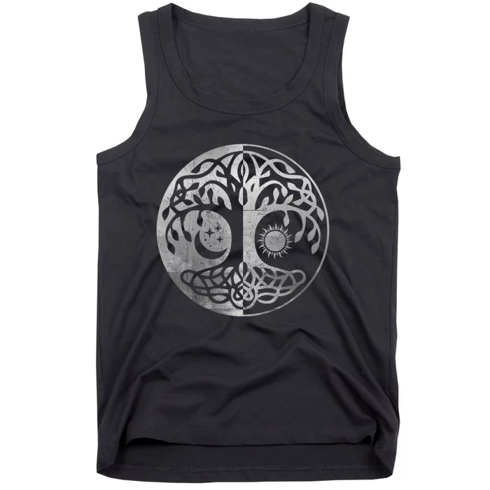 Tree Yggdrasil Of Life Viking Norway Runes Symbol Norse Rune Tank Top