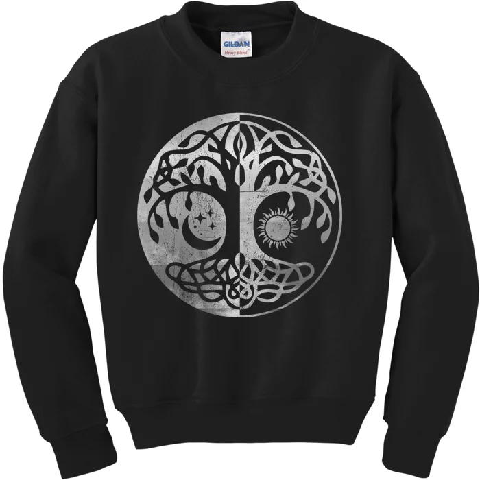 Tree Yggdrasil Of Life Viking Norway Runes Symbol Norse Rune Kids Sweatshirt