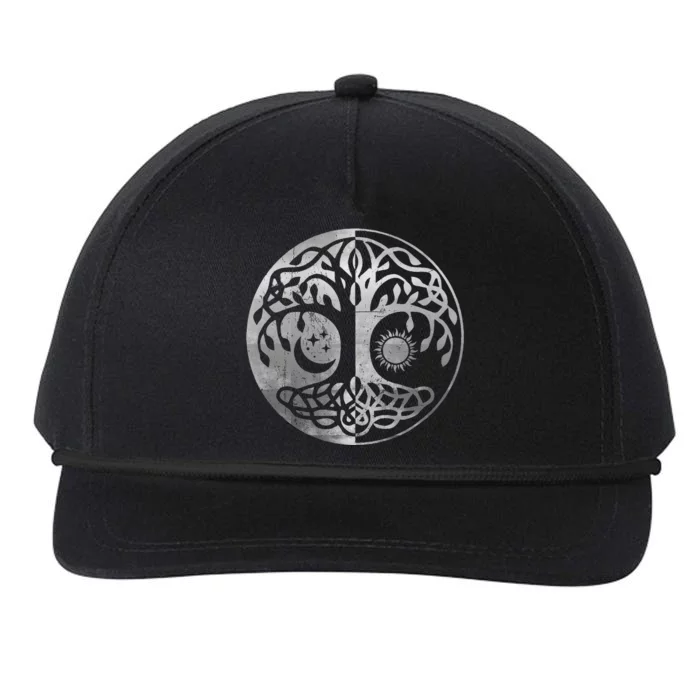 Tree Yggdrasil Of Life Viking Norway Runes Symbol Norse Rune Snapback Five-Panel Rope Hat