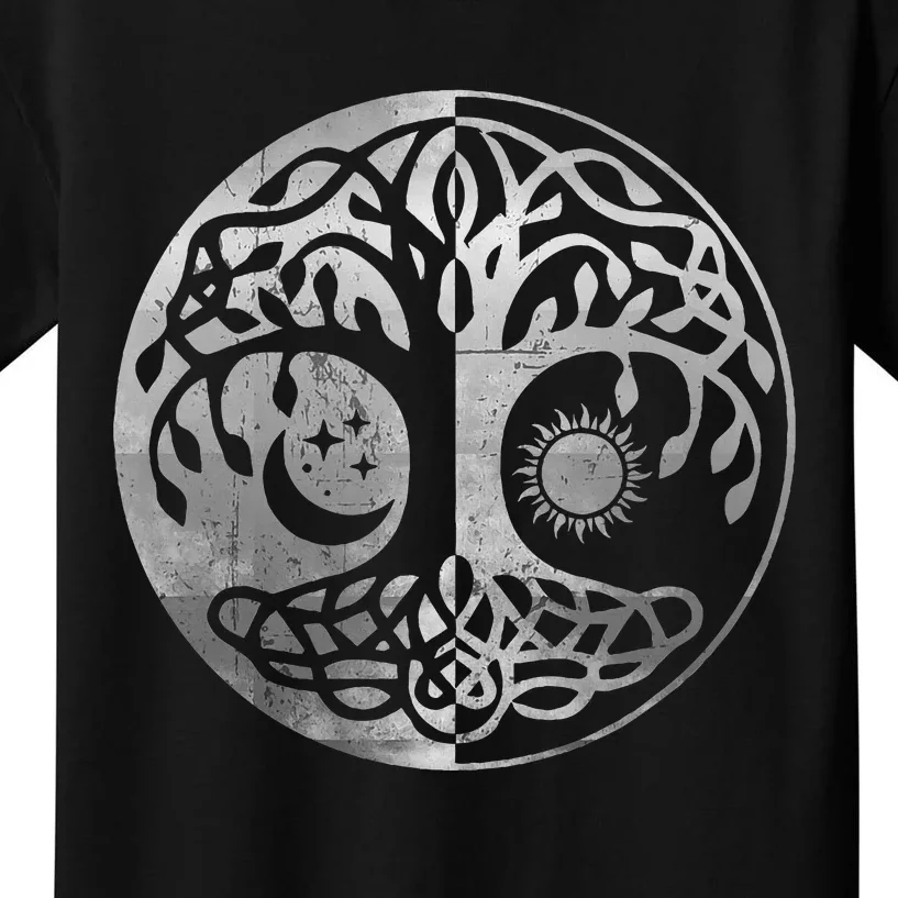 Tree Yggdrasil Of Life Viking Norway Runes Symbol Norse Rune Kids T-Shirt