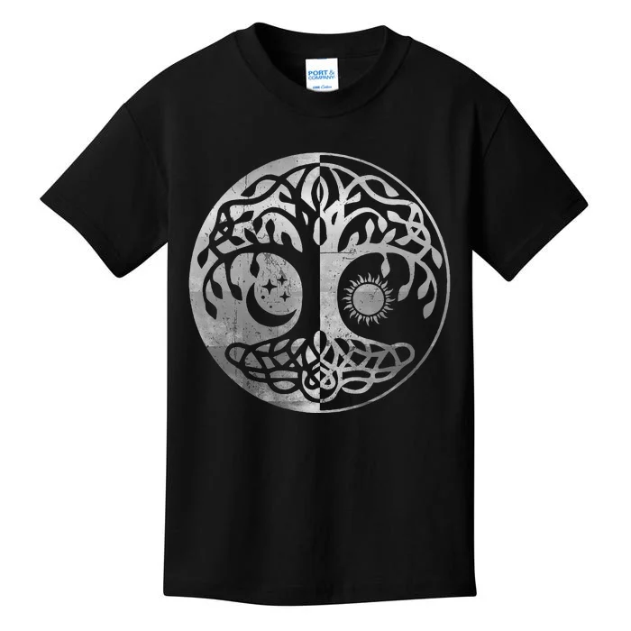 Tree Yggdrasil Of Life Viking Norway Runes Symbol Norse Rune Kids T-Shirt