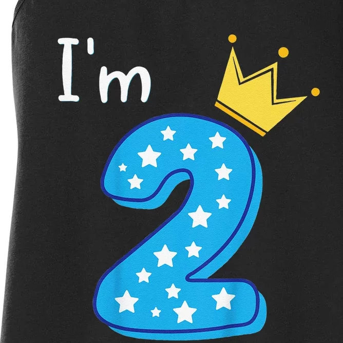 Two Year Old Birthday 2yr 2nd 2 Year Old Birthday Women's Racerback Tank