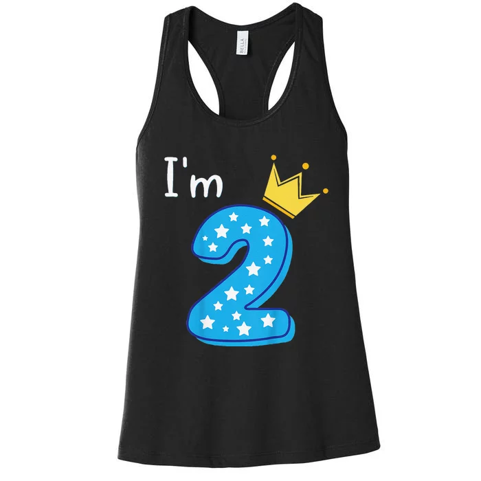 Two Year Old Birthday 2yr 2nd 2 Year Old Birthday Women's Racerback Tank