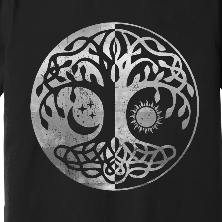 Tree Yggdrasil Of Life Viking Norway Runes Symbol Norse Rune Premium T-Shirt