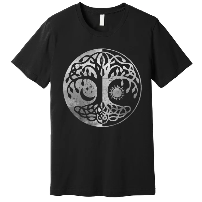 Tree Yggdrasil Of Life Viking Norway Runes Symbol Norse Rune Premium T-Shirt