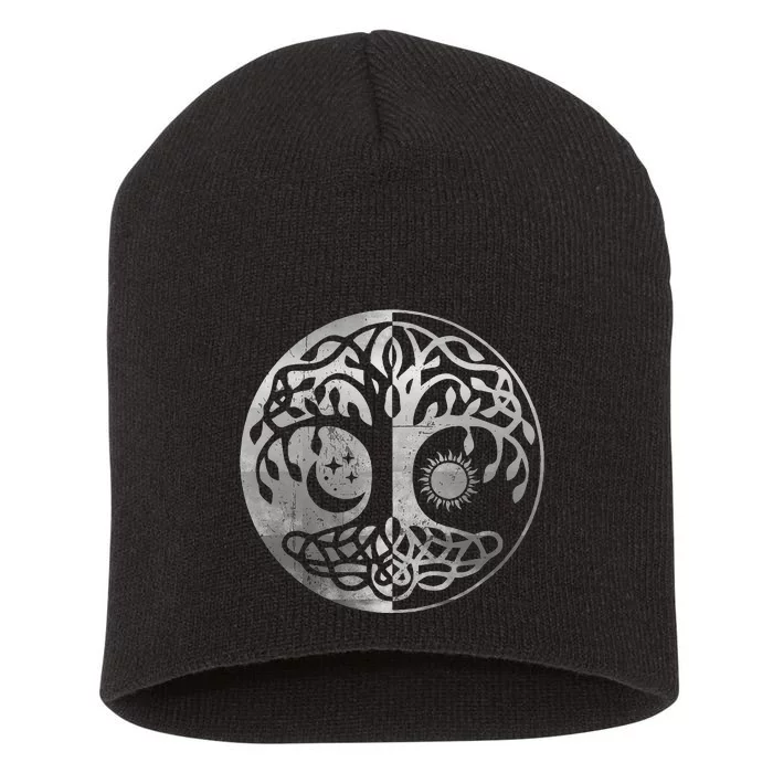 Tree Yggdrasil Of Life Viking Norway Runes Symbol Norse Rune Short Acrylic Beanie