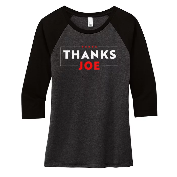 Thank You President Thank You Joe Biden Thanks Joe Women's Tri-Blend 3/4-Sleeve Raglan Shirt