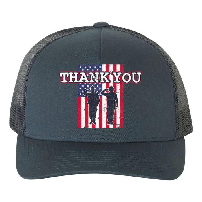 Thank You Patriotic Veteran Memorial Day Yupoong Adult 5-Panel Trucker Hat