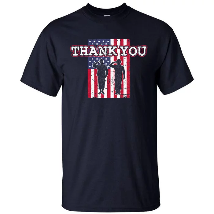 Thank You Patriotic Veteran Memorial Day Tall T-Shirt