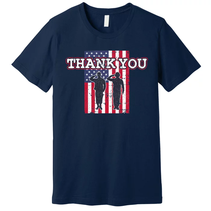 Thank You Patriotic Veteran Memorial Day Premium T-Shirt