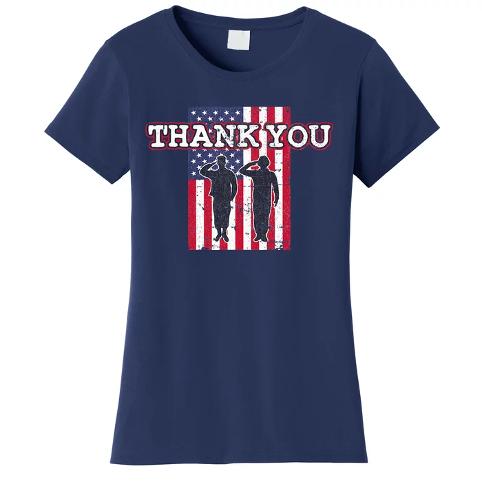 Thank You Patriotic Veteran Memorial Day Women's T-Shirt