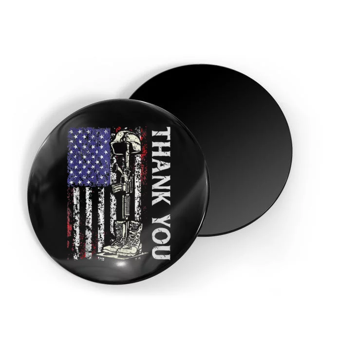 Thank You Patriotic Memorial Day 4th Of July US Flag Magnet