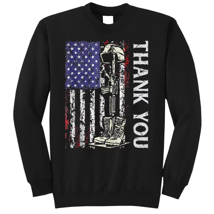 Thank You Patriotic S Memorial Day 4th Of July US Flag Sweatshirt