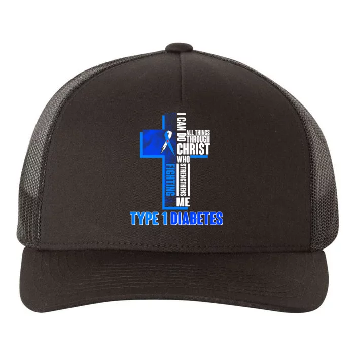 Type 1 Diabetes Awareness Warrior Cross Yupoong Adult 5-Panel Trucker Hat