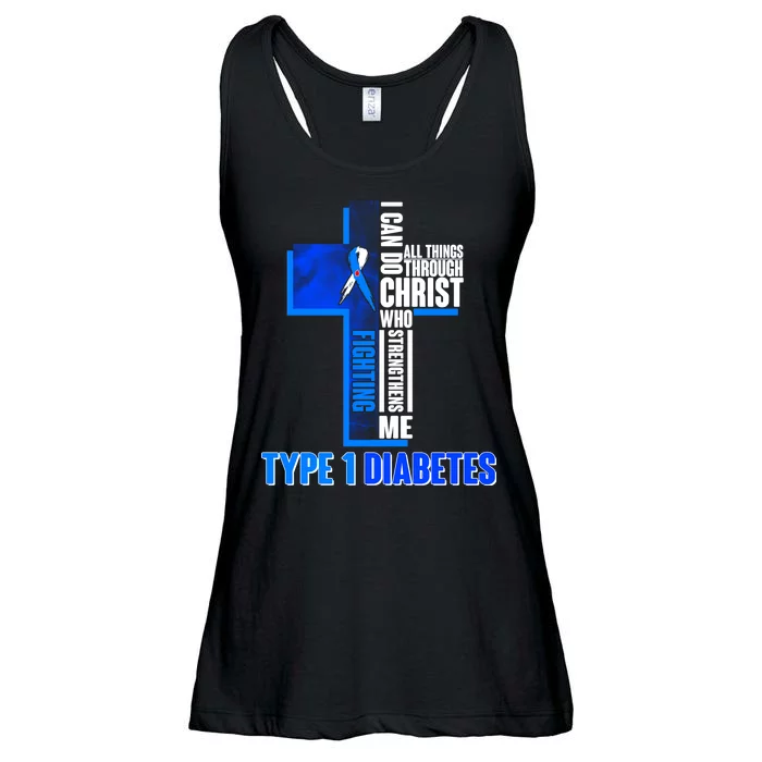 Type 1 Diabetes Awareness Warrior Cross Ladies Essential Flowy Tank