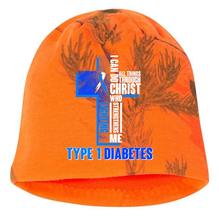 Type 1 Diabetes Awareness Warrior Cross Kati - Camo Knit Beanie