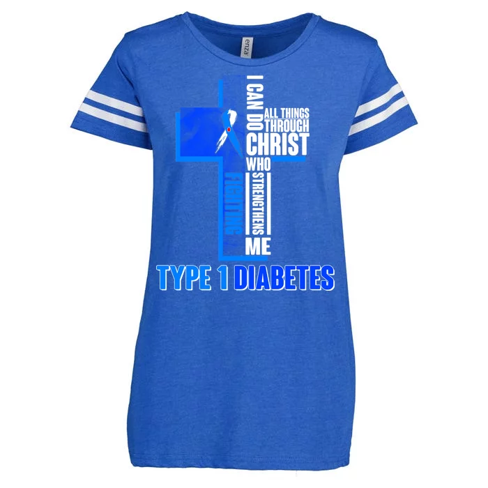 Type 1 Diabetes Awareness Warrior Cross Enza Ladies Jersey Football T-Shirt