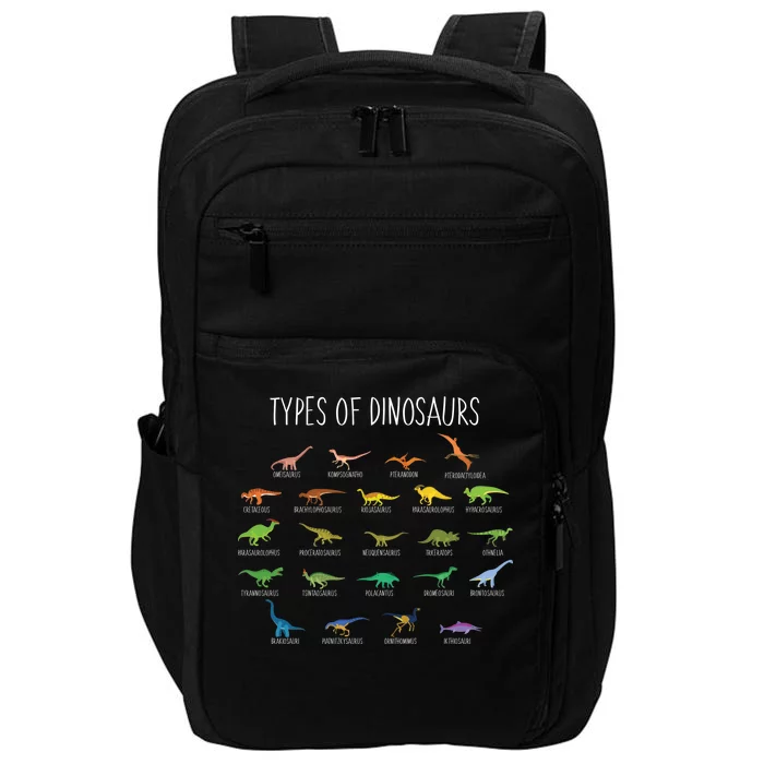 Types of Dinosaurs Impact Tech Backpack