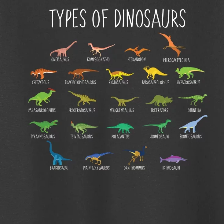 Types of Dinosaurs Toddler T-Shirt