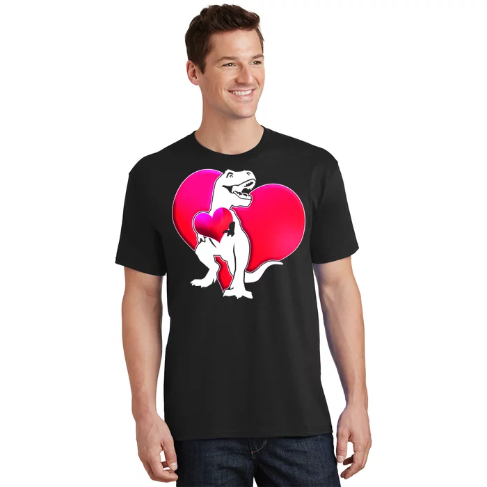 Tyrannosaurus Rex Valentine Heart Dinosaur T-Shirt