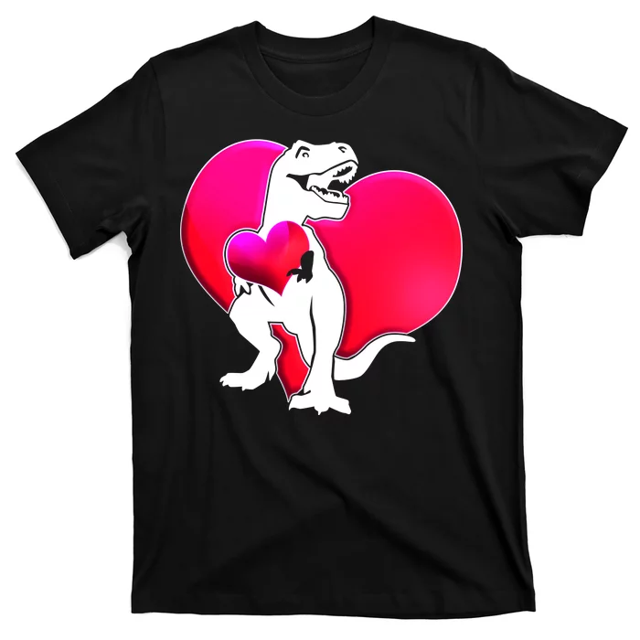 Tyrannosaurus Rex Valentine Heart Dinosaur T-Shirt