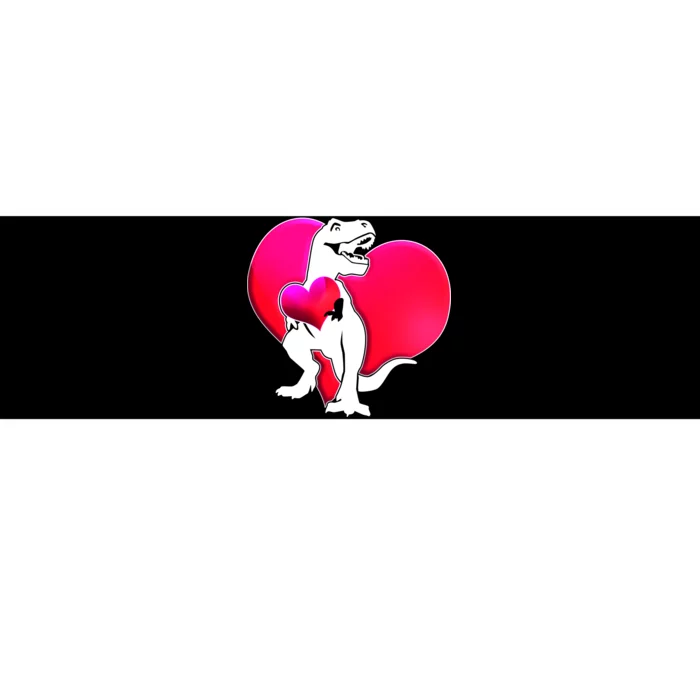 Tyrannosaurus Rex Valentine Heart Dinosaur Bumper Sticker