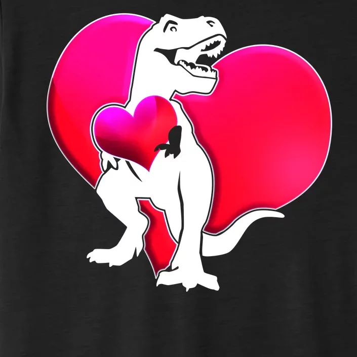 Tyrannosaurus Rex Valentine Heart Dinosaur ChromaSoft Performance T-Shirt