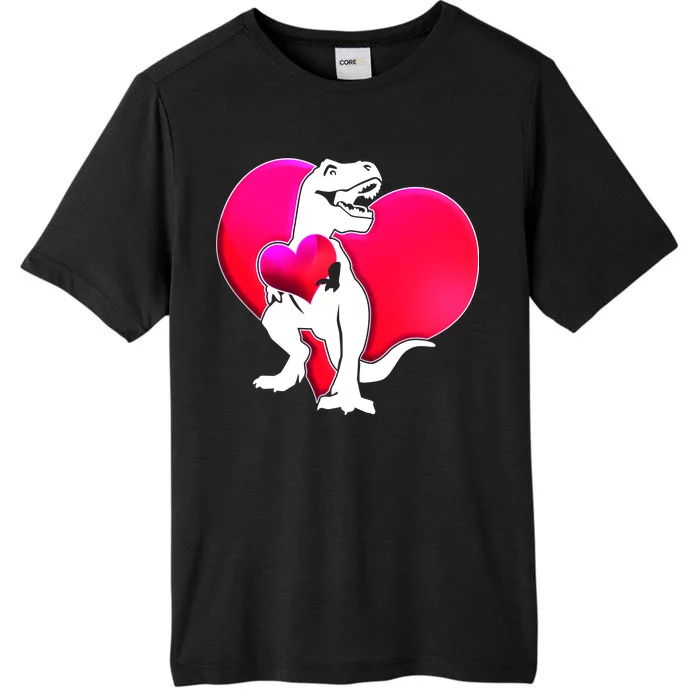 Tyrannosaurus Rex Valentine Heart Dinosaur ChromaSoft Performance T-Shirt