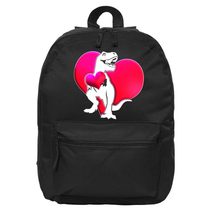 Tyrannosaurus Rex Valentine Heart Dinosaur 16 in Basic Backpack