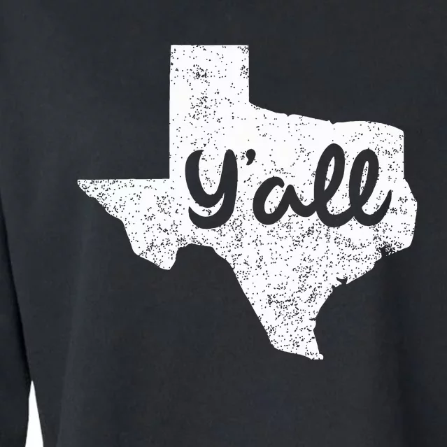 Texas YAll Southern Saying Proud Texan Quote Cropped Pullover Crew