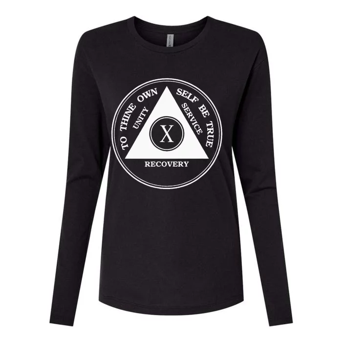 Ten Years Sober 10 Years Aa Sobriety Womens Cotton Relaxed Long Sleeve T-Shirt