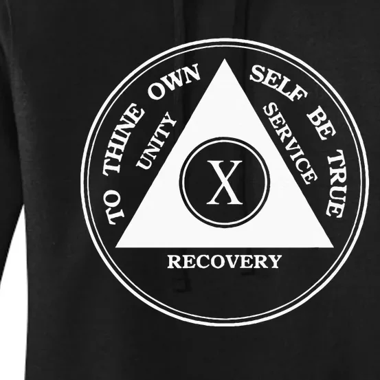 Ten Years Sober 10 Years Aa Sobriety Women's Pullover Hoodie