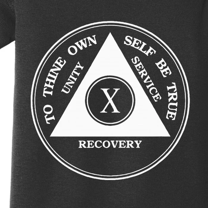 Ten Years Sober 10 Years Aa Sobriety Baby Bodysuit