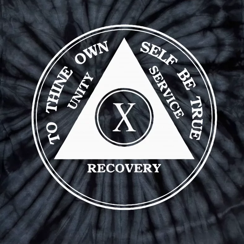 Ten Years Sober 10 Years Aa Sobriety Tie-Dye T-Shirt