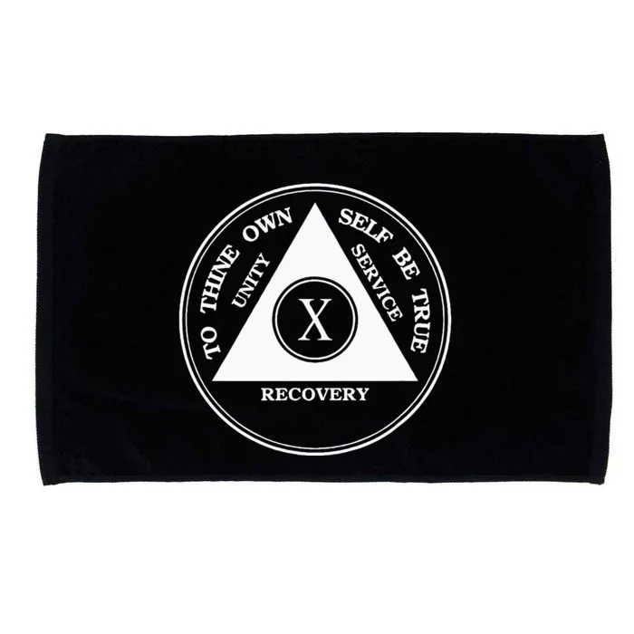 Ten Years Sober 10 Years Aa Sobriety Microfiber Hand Towel