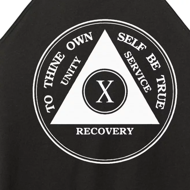 Ten Years Sober 10 Years Aa Sobriety Women’s Perfect Tri Rocker Tank