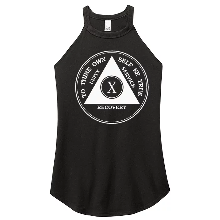 Ten Years Sober 10 Years Aa Sobriety Women’s Perfect Tri Rocker Tank