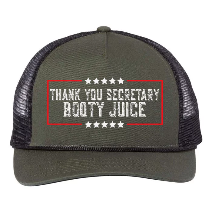 Thank You Secretary Booty Juice Funny Biden Retro Rope Trucker Hat Cap