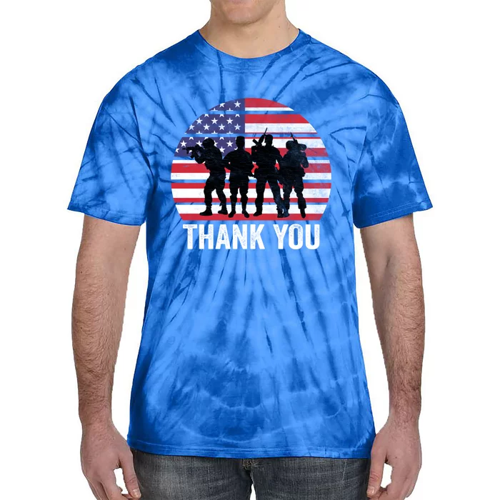 Thank You Soldier Army Memorial Day Veterans Day Gift Tie-Dye T-Shirt