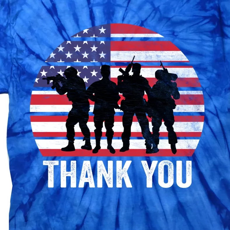 Thank You Soldier Army Memorial Day Veterans Day Gift Tie-Dye T-Shirt