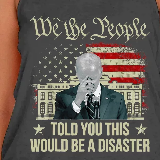 Told You This Would Be The Disaster Funny Anti Biden Women's Knotted Racerback Tank