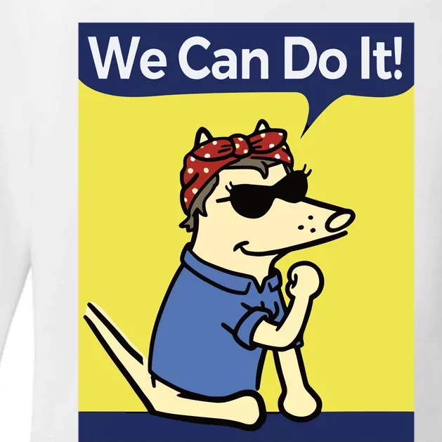 The Yogscast Teddy The Dog We Can Do It Womens CVC Long Sleeve Shirt