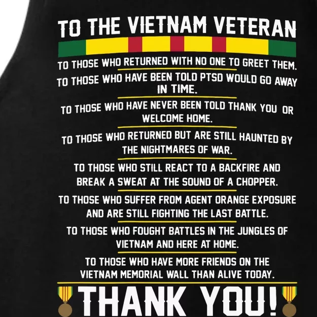 Thank You To The Vietnam Veterans Gift Ladies Tri-Blend Wicking Tank