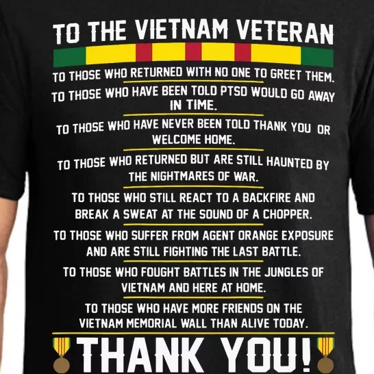 Thank You To The Vietnam Veterans Gift Pajama Set