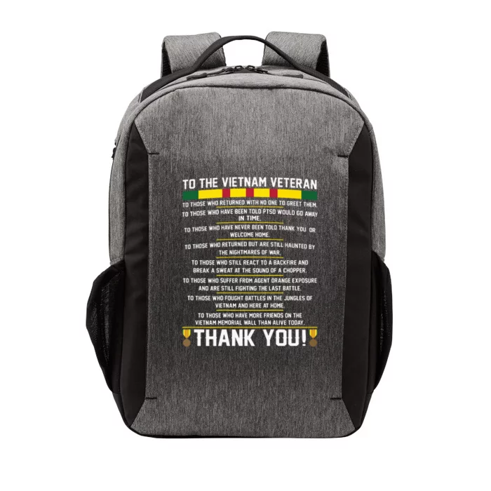 Thank You To The Vietnam Veterans Gift Vector Backpack