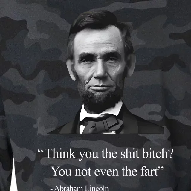 Think You The Shit Bitch You Not Even The Fart Abraham Lincoln Cropped Pullover Crew