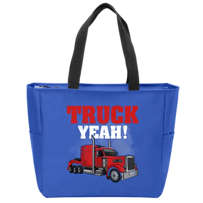 Truck Yeah! Trucker Truck Driver Cool Road Gift Zip Tote Bag