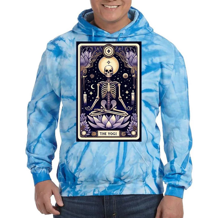 The Yogi Tarot Card Yoga Skeleton Tie Dye Hoodie